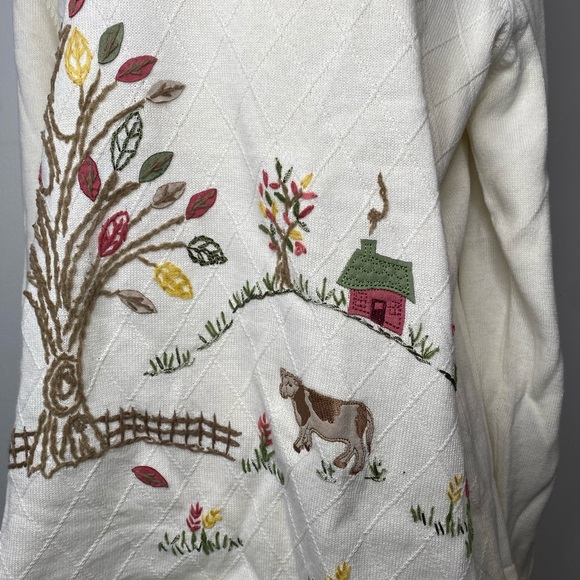 NWT Alfred Dunner Vintage Farm Cottagecore Sweater - Picture 8 of 8